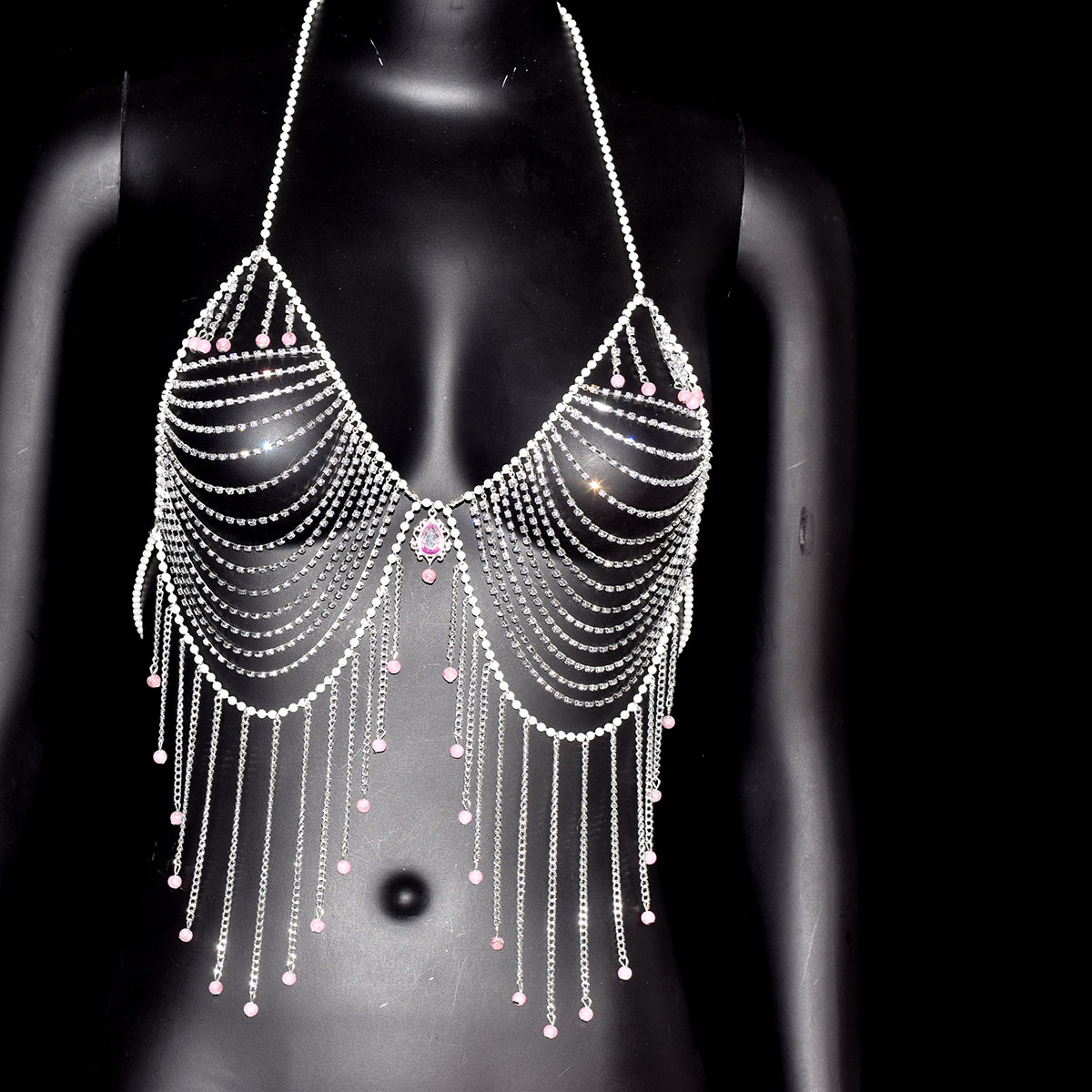 Stylish Rhinestone Bra Jewelry - огляд і ціна Body Jewelry Bra