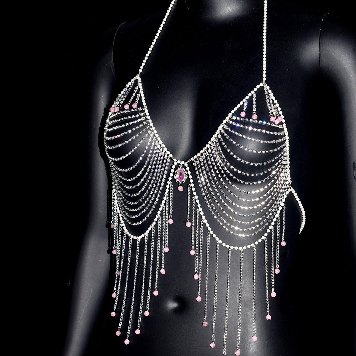 Stylish Rhinestone Bra Jewelry - огляд і ціна Body Jewelry Bra
