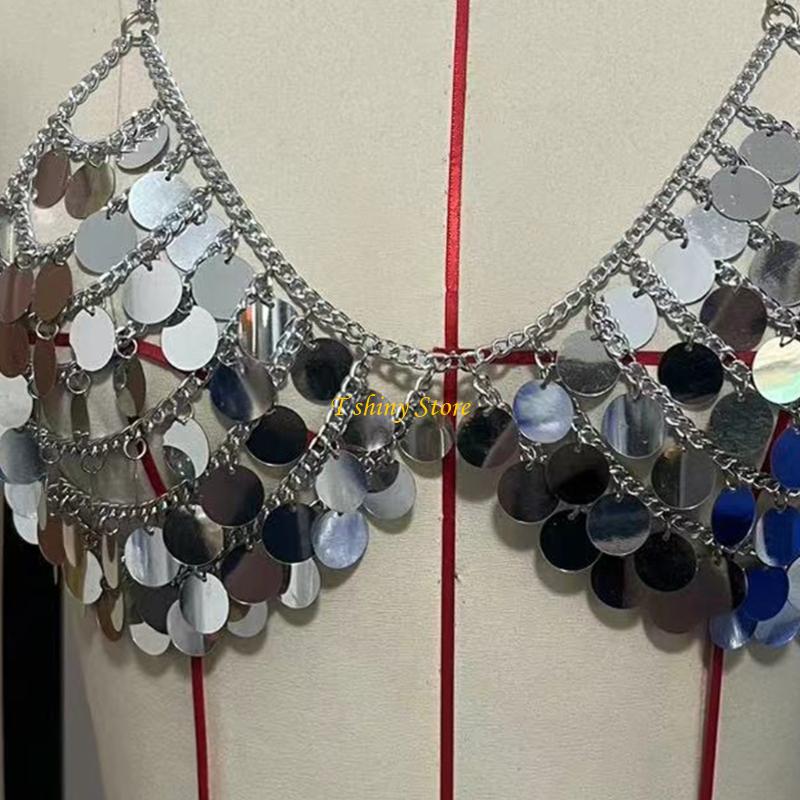 N58F Festive Sequins Vest Top  - огляд і ціна Body Jewelry Vest