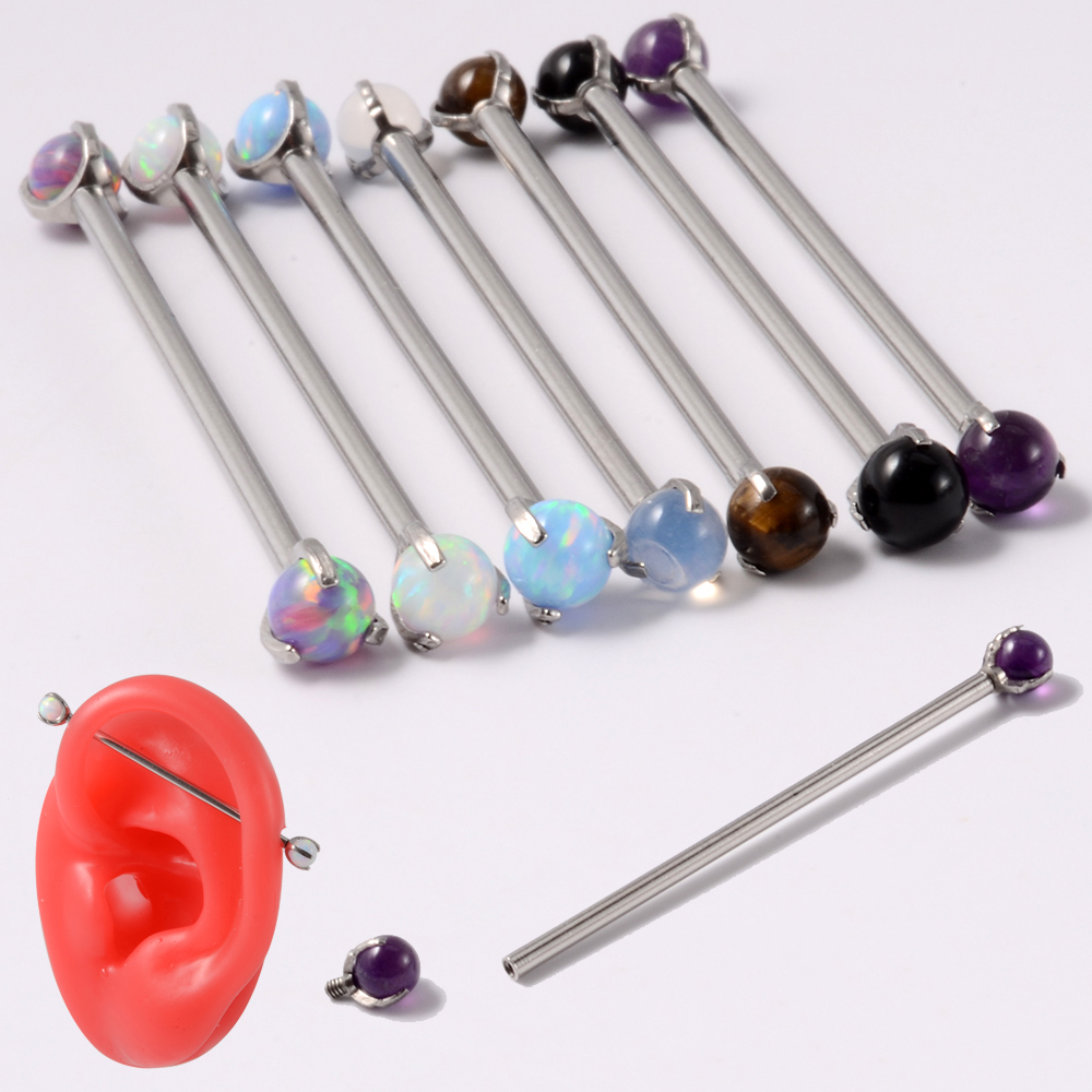 1PC Surgical Steel Prong Opal  - огляд і ціна Body Jewelry Industrial