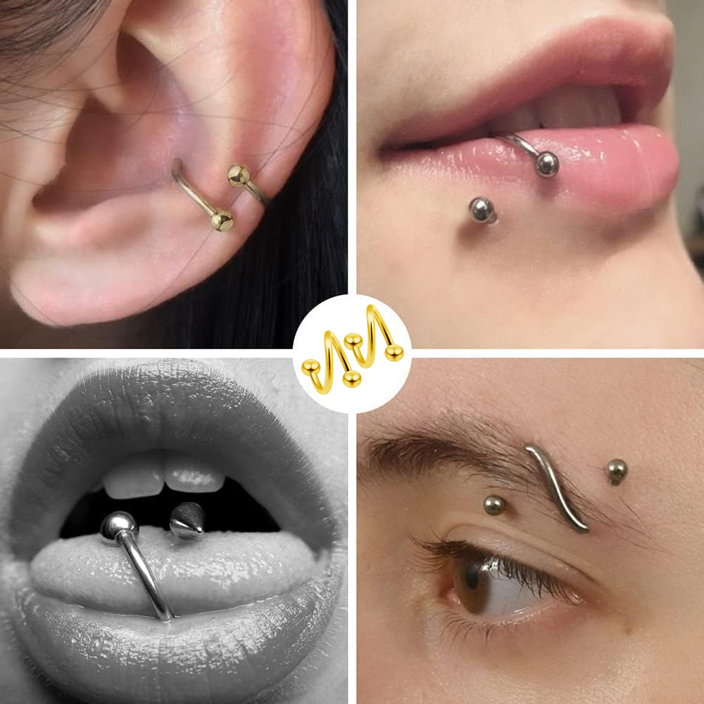 Women's Spiral Earrings Pierci - огляд і ціна Body Jewelry Labret
