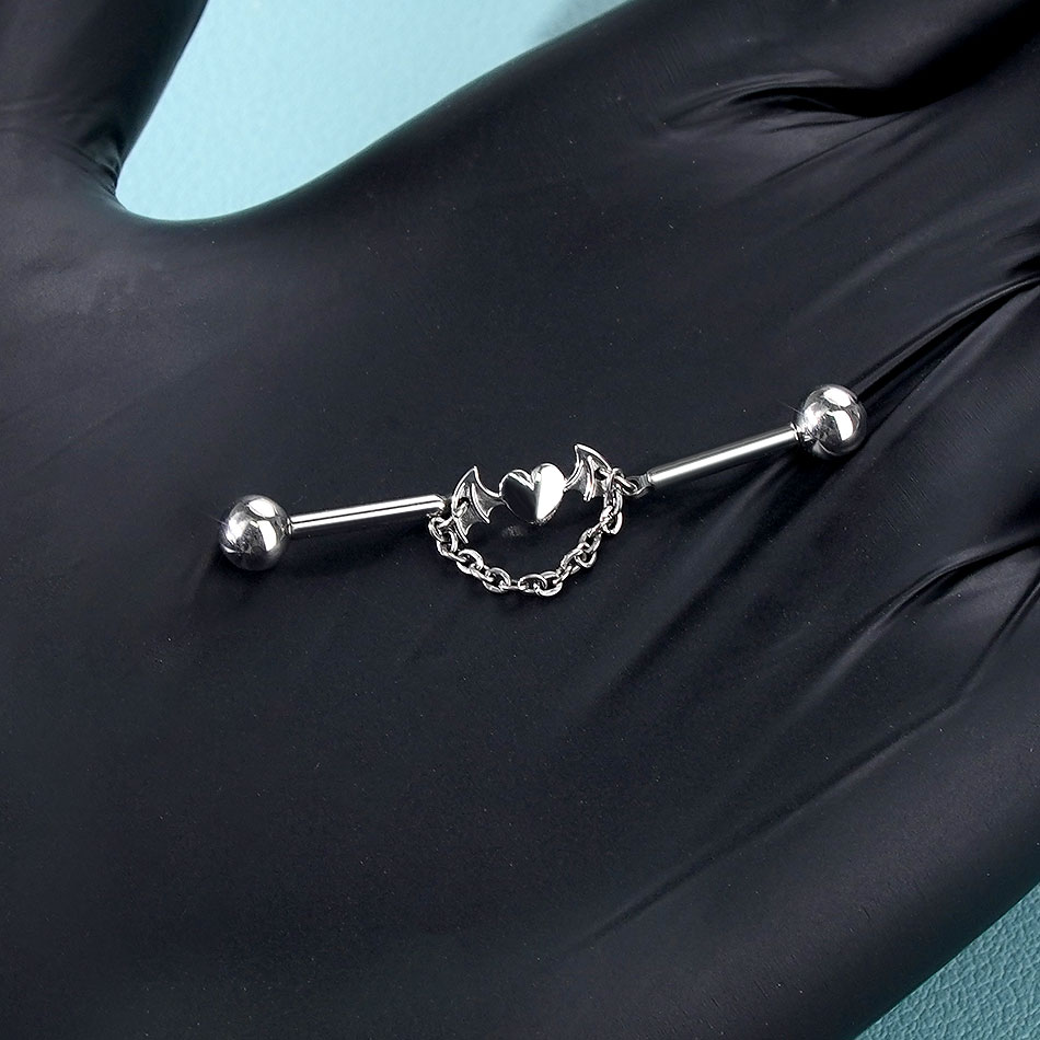 1Pc Titanium CZ Industrial Hel - огляд і ціна Body Jewelry Industrial