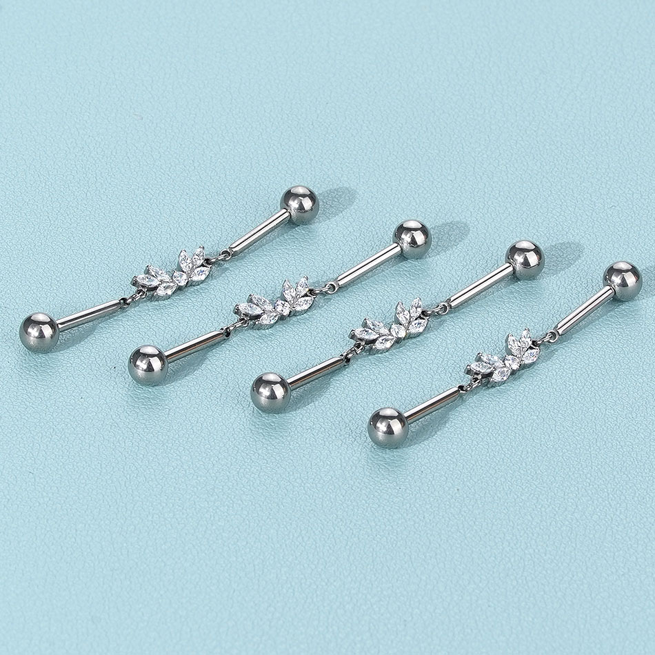 1Pc Titanium CZ Industrial Hel - огляд і ціна Body Jewelry Industrial