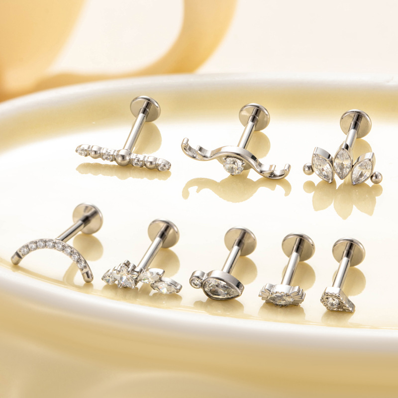 1PC ASTM F136 G23 Titanium Pie - огляд і ціна Body Jewelry Labret