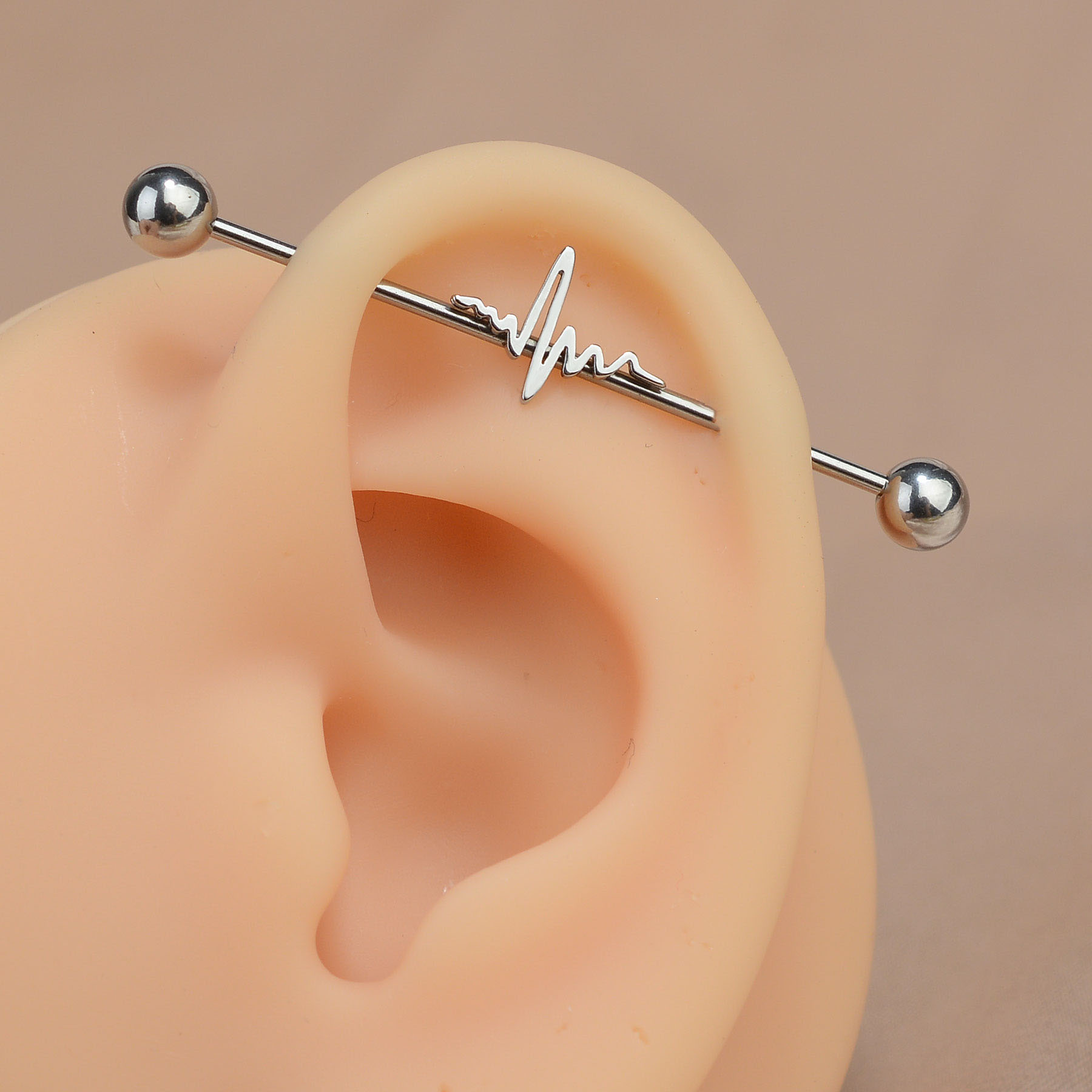 1PC 16G Stainless Steel Long I - огляд і ціна Industrial Barbell Long