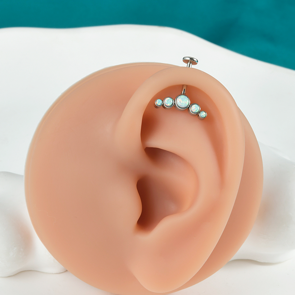 1PC Surgical Steel CZ Gem Opal - огляд і ціна Body Jewelry Labret
