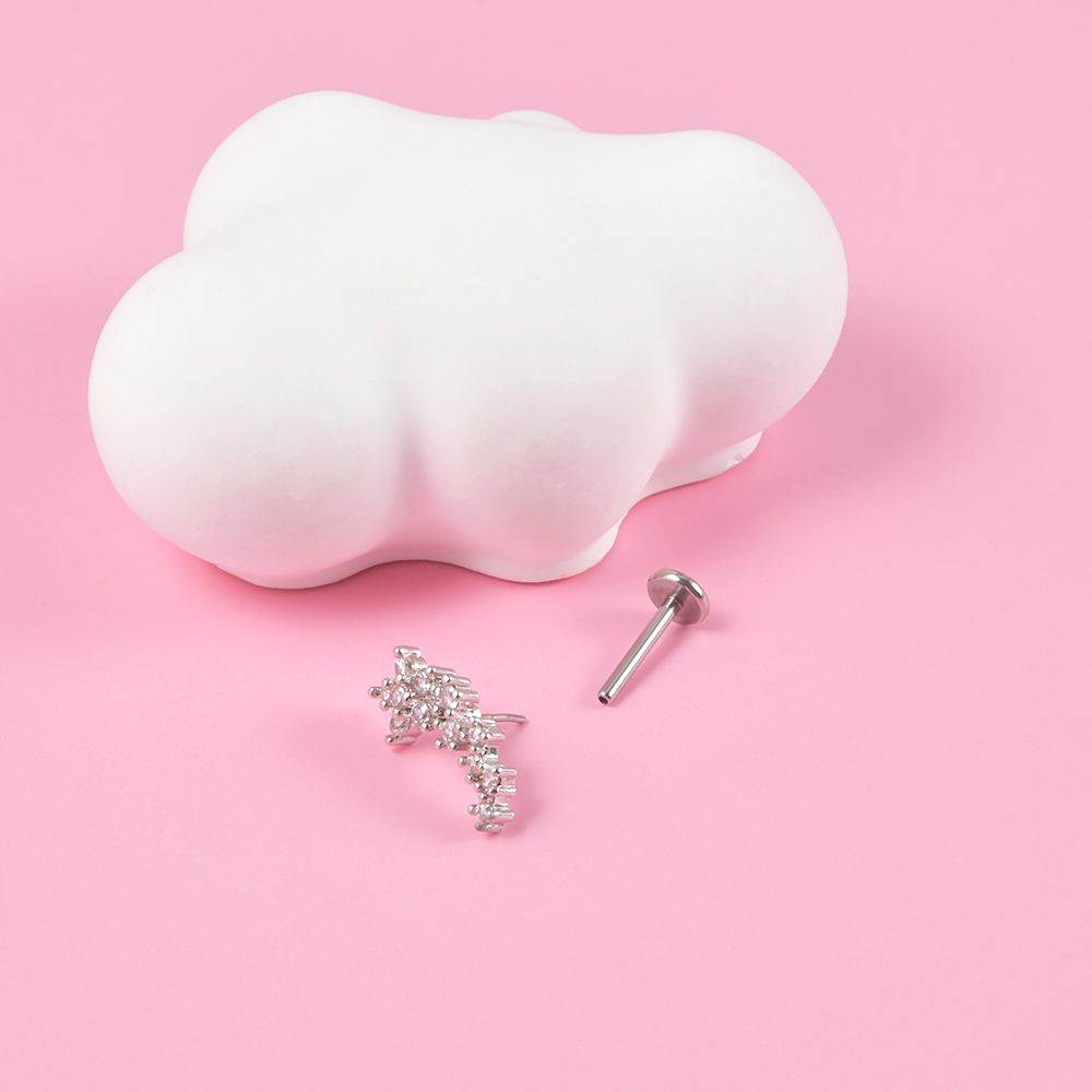 1PC Surgical Steel Zircon Labr - огляд і ціна Body Jewelry Labret