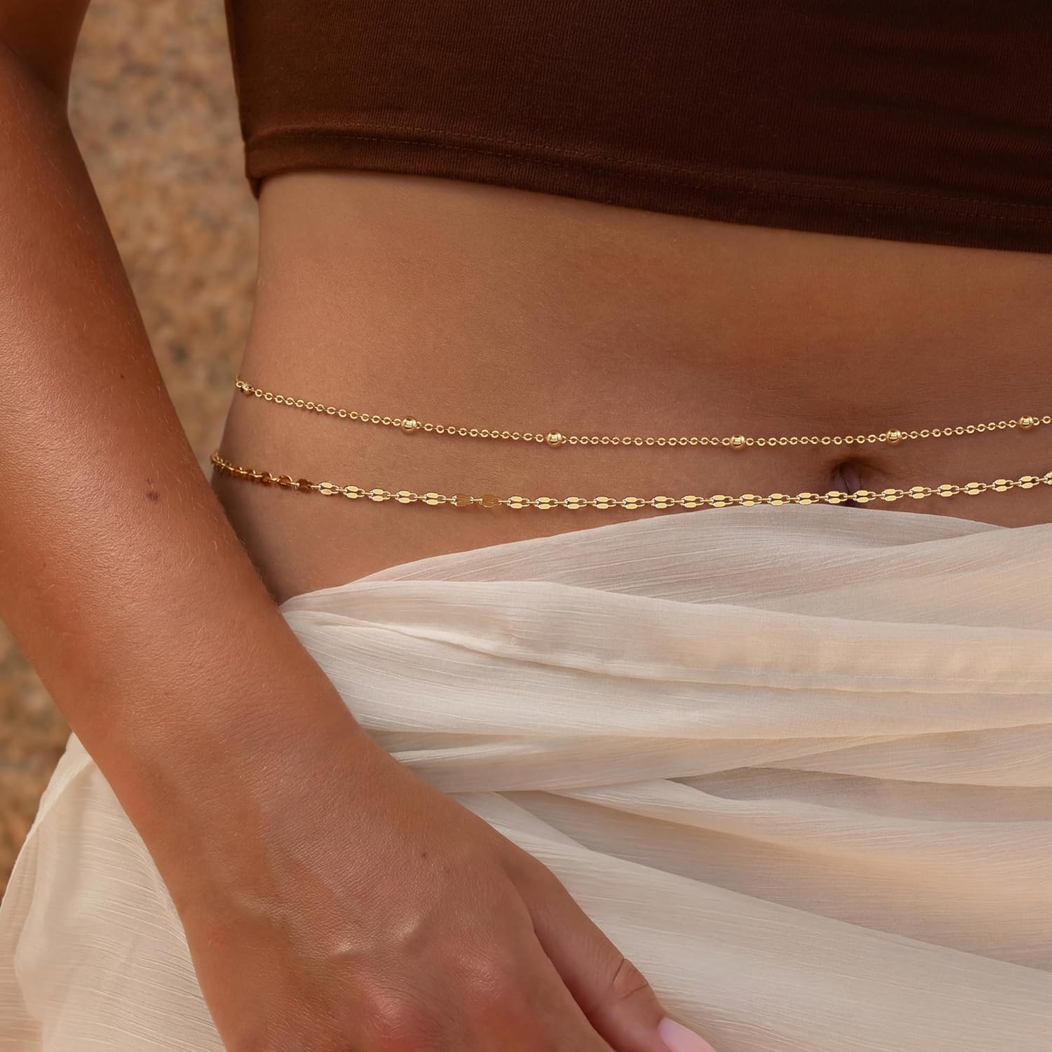 14K Gold Plated Waist Chain Wo - огляд і ціна Body Jewelry Chains