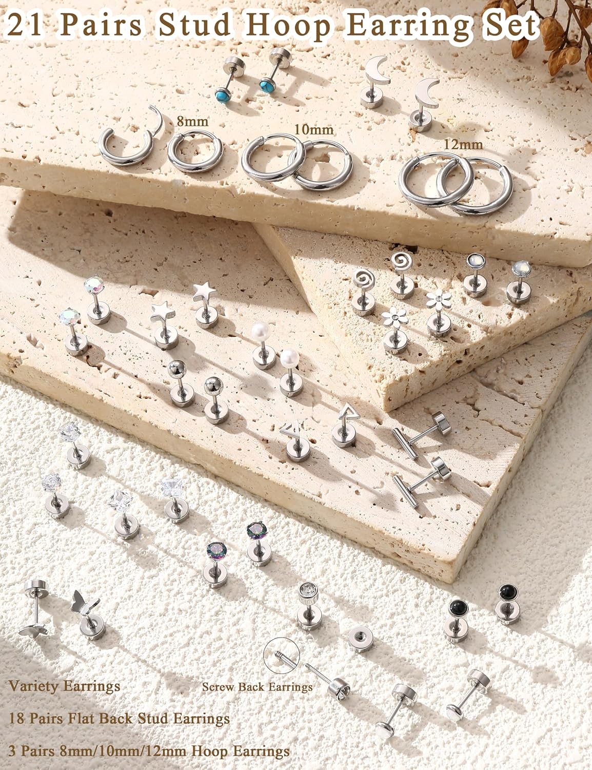 FASACCO 1 Pair Surgical Steel  - огляд і ціна Body Jewelry Hypoallergenic