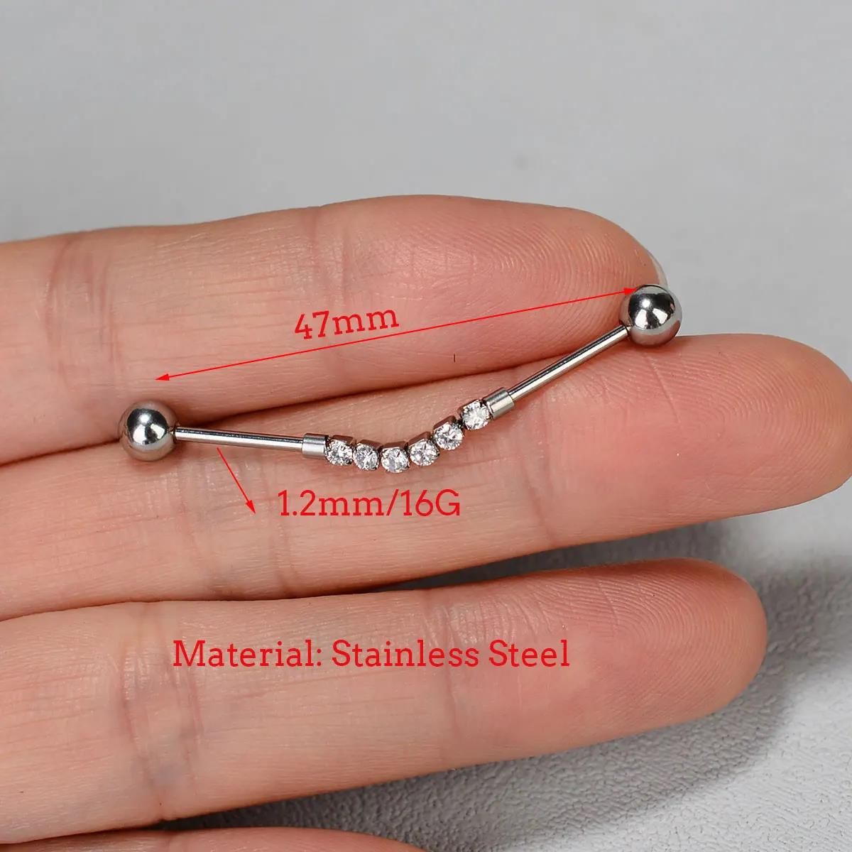 1PC Stainless Steel Long Indus - огляд і ціна Industrial Barbell Long